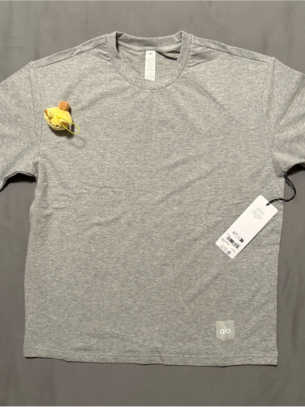 ALO Yoga Men's Short Sleeve Tee Gray Heather